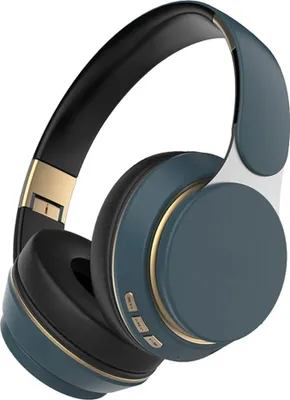 Produktbild von Bluetooth Over Ear Kopfhörer, Wireless Faltbares Stereo Headset, Kabelloser Schalldämmung Kopfhörer mit Eingebautem Mikrofon, On Ear Headphones für Phones/Pads/PC Blau