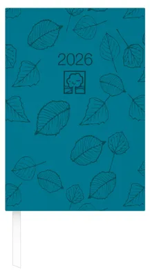 Produktbild von Buchkalender türkis 2026 - Bürokalender 14,5x21 cm - 1 Tag auf 1 Seite - Kartoneinband, Recyclingpapier - Stundeneinteilung 7 - 19 Uhr - 876-0717