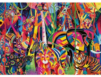 Produktbild von RAVENSBURGER Puzzle Bunter Dschungel XXL 500 dlks