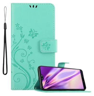 Obrázok produktu pre Cadorabo kryt pre Huawei P20 ochranný kryt v tyrkysovej farbe ochranný kryt kryt mobilného telefónu obal kvety kvetinový obal