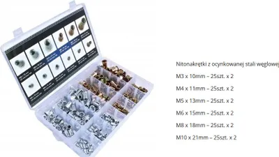 Image de Ecrous rivets m3-m10 300pcs/silber