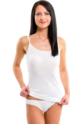 Produktbild von HERMKO 17560 Damen Träger Top in vielen Farben super weich Dank Modal, Farbe:weiß, Größe:44/46 (L)