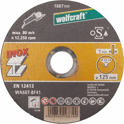 Image de Disques à tronçonner Wolfcraft 8463000 Ø 125 mm (10 pièces)