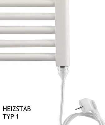 Produktbild von Ximax Badheizkörper Elektrobetrieb Alpha 1750x600 mm Weiß 900 Watt Heizstab Typ 1