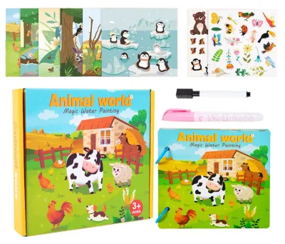 Produktbild von Wiederverwendbares Malbuch mit Wasserfarben für Kinder