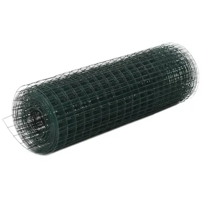 Zdjęcie produktu dla vidaXL Ogrodzenie z drutu stalowego z powłoką PVC 25x0,5 m Zielony