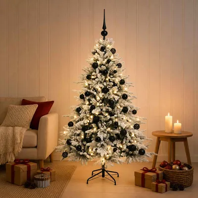 Immagine prodotto di Albero di Natale artificiale con decorazioni natalizie, altezza 150 cm, 150 luci LED