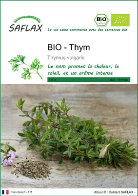 Image de SAFLAX  -- Thym - 800 graines - Thymus