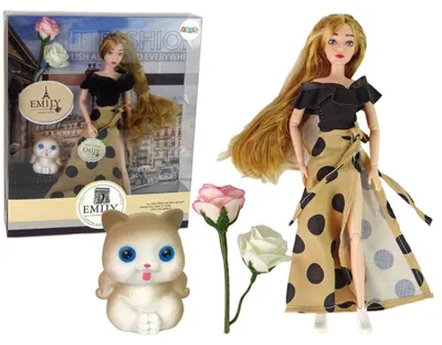 Imagen del producto de Muñeca Emily Con Pelo Largo De Gato Rosa