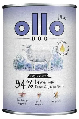 Produktbild von Ollo Plus Hundefutter (Nassfutter) mit Kollagen und Lammfleisch, 800 g