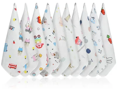 Produktbild von 10 Stück Baby Musselin Waschlappen Baumwolle 30*30cm, mehrzweck Baby Handtücher, saugfähig für Neugeborene