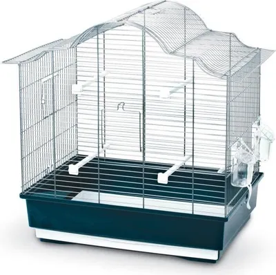 Produktbild von Kerbl Vogelkäfig Gabbia Sophia (L x B x H 55,5 x 33,5 x 56,5 cm, dunkelblau)