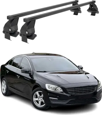 Produktbild von Menabo Dachträger Grundtäger für Volvo S60 2010-2018 50kg Stahl Schwarz 2 tlg