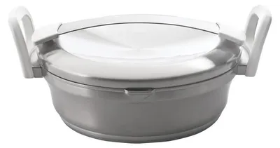 Productafbeelding van BergHoff Auriga braadpan met deksel, 2 handgrepen, diameter 24 cm, wit