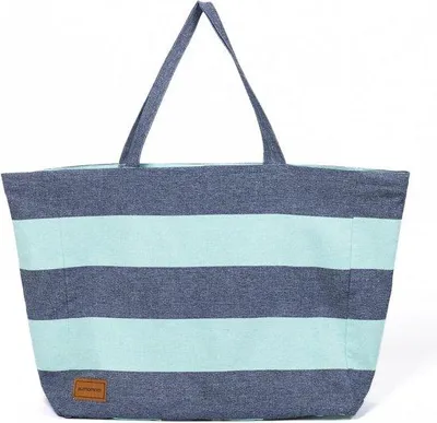 Image de Grand sac de plage et de courses réversible à rayures pour femme