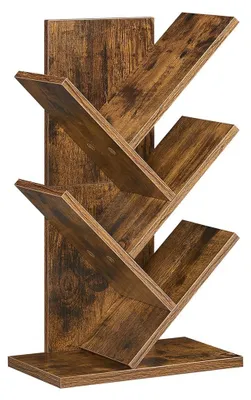 Produktbild von Baumförmiges Bücherregal – Platzsparend – Braun – Spanplatte – 17,2 x 30 x 51 cm