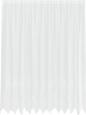 Obrázek produktu pro vidaXL Krajková záclona se závěsy Květinová bílá 200 x 300 cm Polyester