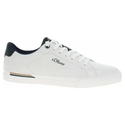 A single white sneaker is shown against a white background.