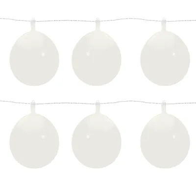 Produktbild von LED Luftballon Lichterkette 6 Ballon perlweiß Batteriebetrieb Geburtstag Party