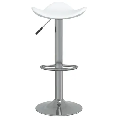Produktbild von "im Sonderangebot"1 Pcs Barhocker - CLORIS - Barstuhl - Optimal Komfort, Weiß Verchromter Stahl und Kunstleder  - 44 x 44 x (60-81) cm - NeuMöbel2721780