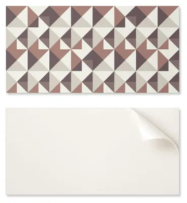 Obrázek produktu pro Samolepicí PVC deska s motivem, ideální do chodby, rozměry 120 x 60 cm, geometrický vzor s trojúhelníky