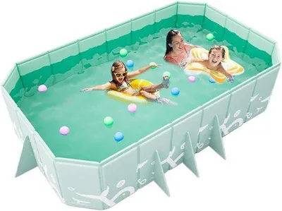 Produktbild von Famanu Faltbares Schwimmbad - Robustes Verbundmaterial - 260 x 165 x 50 cm