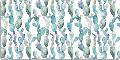 Produktbild von Schreibtischmatte Tischunterlage 120x60 cm Mauspad - Aquarellkakteen