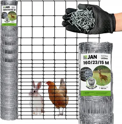 Produktbild von Wildschutzzaun - 160/23/15 - 50 m - verzinkt - robust - wetterfest - ideal für Garten und Landwirtschaft