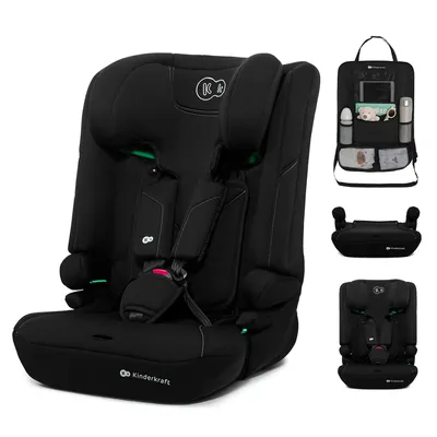 Produktbild von Kinderkraft I-COMFY Autokindersitz 3-in-1 i-Size, 76-150 cm, R129, EASY GROW, H-GUARD, SPS, 10 Neigungspositionen, Rosa, mit Auto-Organizer