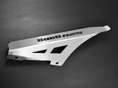 Produktbild von Kettenschutz kompatibel mit Buell 1125 CR BJ 2009-10 Logo silber