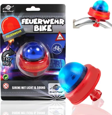 Produktbild von Smart-Planet Fahrradsirene - Feuerwehr Fahrradklingel - Bike Sirene - lustige Feuerwehrsirene für Kinder - Fahrrad Klingel für den Fahrradlenker