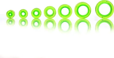 Produktbild von Ohr Flesh Tunnel Piercing Acryl Screw on Grün UV Transparent.1395.B.6mm