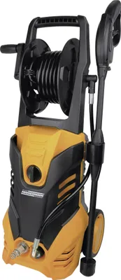 Produktbild von Brüder Mannesmann Hochdruckreiniger, 5 m auf Trommel, 360 l/h, 2000 W, 150 bar, inkl. Flächenreiniger, Auto-Stop-System