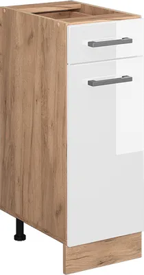 Produktbild von Küchenunterschrank Vicco R-Line Weiß Hochglanz 30 cm ohne Arbeitsplatte, Model 37473