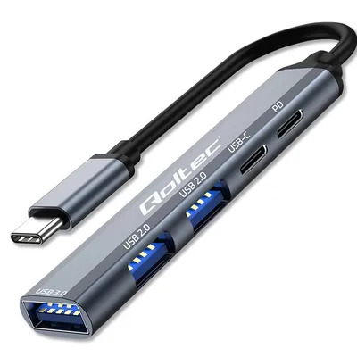 Obrázok produktu pre Qoltec HUB adapter USB C 3.1 5in1, USB C PD, USB C