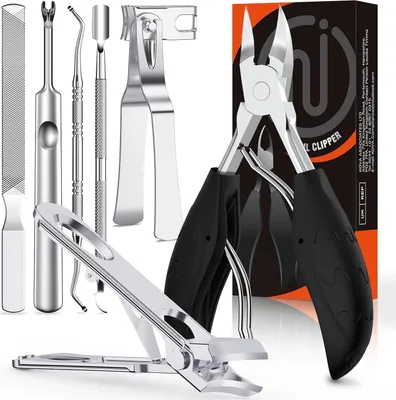 Image de Set de ciseaux à ongles Coupe-ongles 7 pièces ongles de pieds Pédicure professionnelle Set de soins des pieds