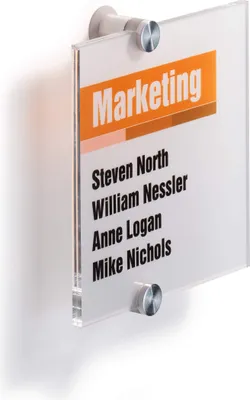 Image de DURABLE Plaque de porte CRYSTAL SIGN® 148x148 mm, Transparent, 482219