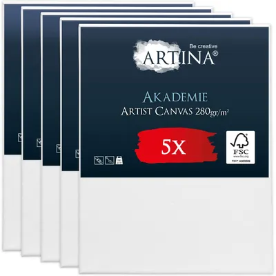 Image de Toile sur châssis Artina Académie, 70 x 90 cm, lot de 5