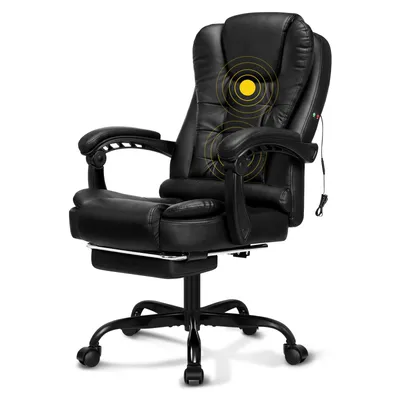 Produktbild von ALFORDSON Bürostuhl für Computer/Gaming, Hochlehner mit Lordosenstütze, Rollen-Drehstuhl