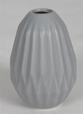 Image de Vase en céramique design élégant rainuré ø7x10cm Vase de table décoration de table
