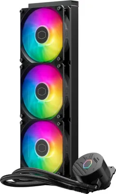 Immagine prodotto di Cooler Master MasterLiquid 360L Core ARGB - Sistema di raffreddamento a liquido per processori - Dimensioni del dissipatore: 360 mm - (per: LGA1700, LGA1200, LGA1151, LGA1150, LGA1155, LGA1156, AM5, AM4, AM3+, AM3, AM2+, AM2, FM2+, FM2, FM1) - 120 mm - Nero (MLW-D36M-A18PZ-R1)