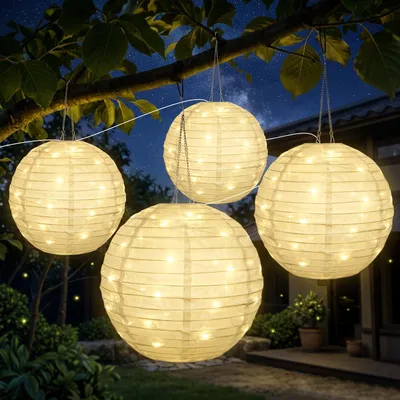 4 Solarleuchten, 40 LEDs, 1200 mAh, 8 Modi, für Garten & Terrasse