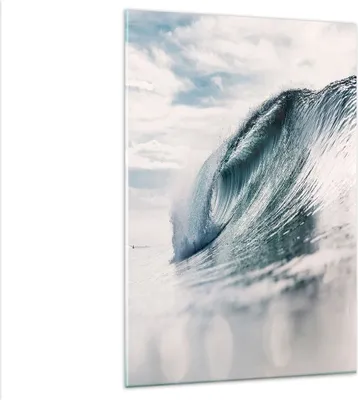 Produktbild von Bilder auf glas - Einteilig - Welle Meer Ozean - 80x120cm - Glasbilder - Wandbilder - Bilder - zum Aufhängen bereit - Wanddekoration aus Glas - Glas Bilder - Wandbild auf Glas - GPA80x120-4516