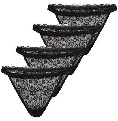 Obrázok produktu pre ONLY čipkované nohavičky 4-pack tanga nohavičky brazílske Tanga ONLCAROLINE veľkosť: L