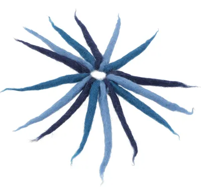 Produktbild von Filzhaargummi, Elfen Haarschmuck - Blau, Haarspangen, Haarschmuck