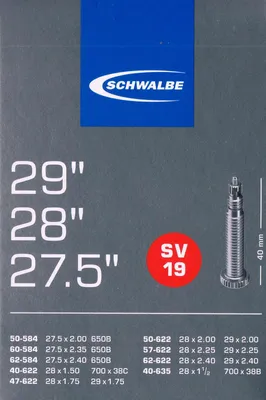 Produktbild von Schwalbe SV 19 Schlauch 29 622 Ventil: Französisch Sclaverand SV19 29 Zoll