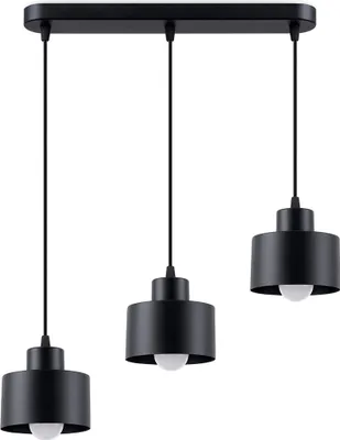 Produktbild von Hängeleuchte SAVAR 3 schwarz 3xE27 15W Stahl 110x12x46cm Sollux Lighting