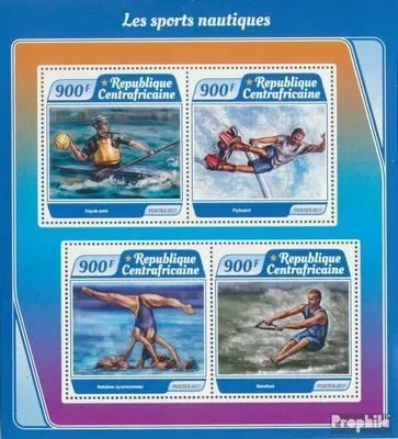 Produktbild von Briefmarken Zentralafrikanische Republik 2017 Mi 7225-7228 Kleinbogen (kompl. Ausgabe) postfrisch Wassersport