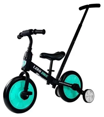 Image de LEANToys Tricycle 3en1 noir-vert