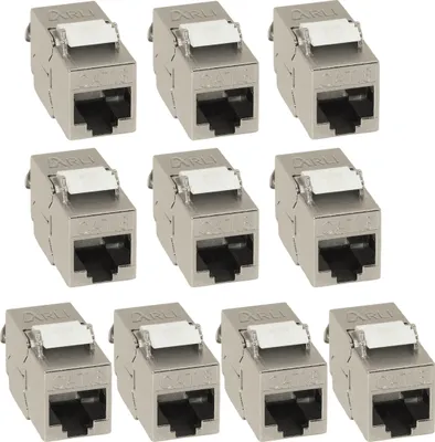 Produktbild von 10x Keystone CAT8.1 Modul metall geschirmt werkzeuglose Montage